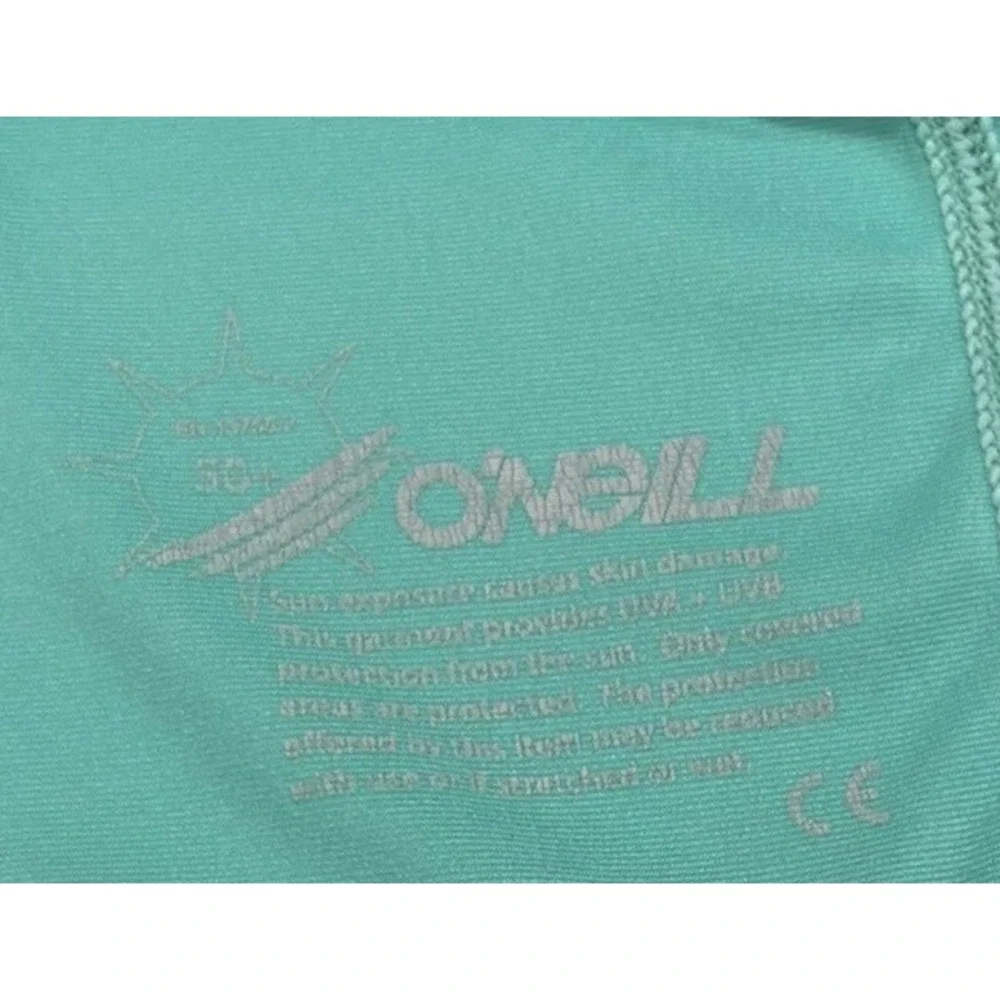 ONeill Skins Rash Guard Shirt Womens L Shirt Green UPF 50+ Long Sleeve Surf